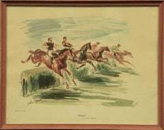 Vintage "Belmont Park Steeplechase'" 1953 by John Groth