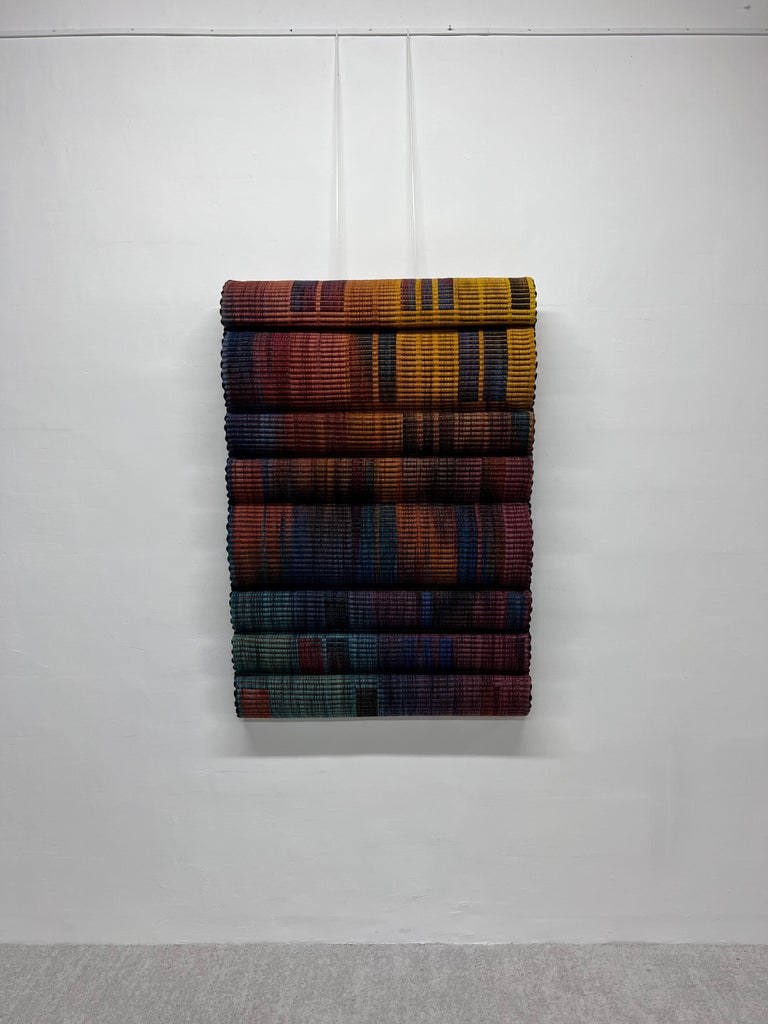 Textured Woven Fabric Wall Decor Scandinavian Style For Sale photo