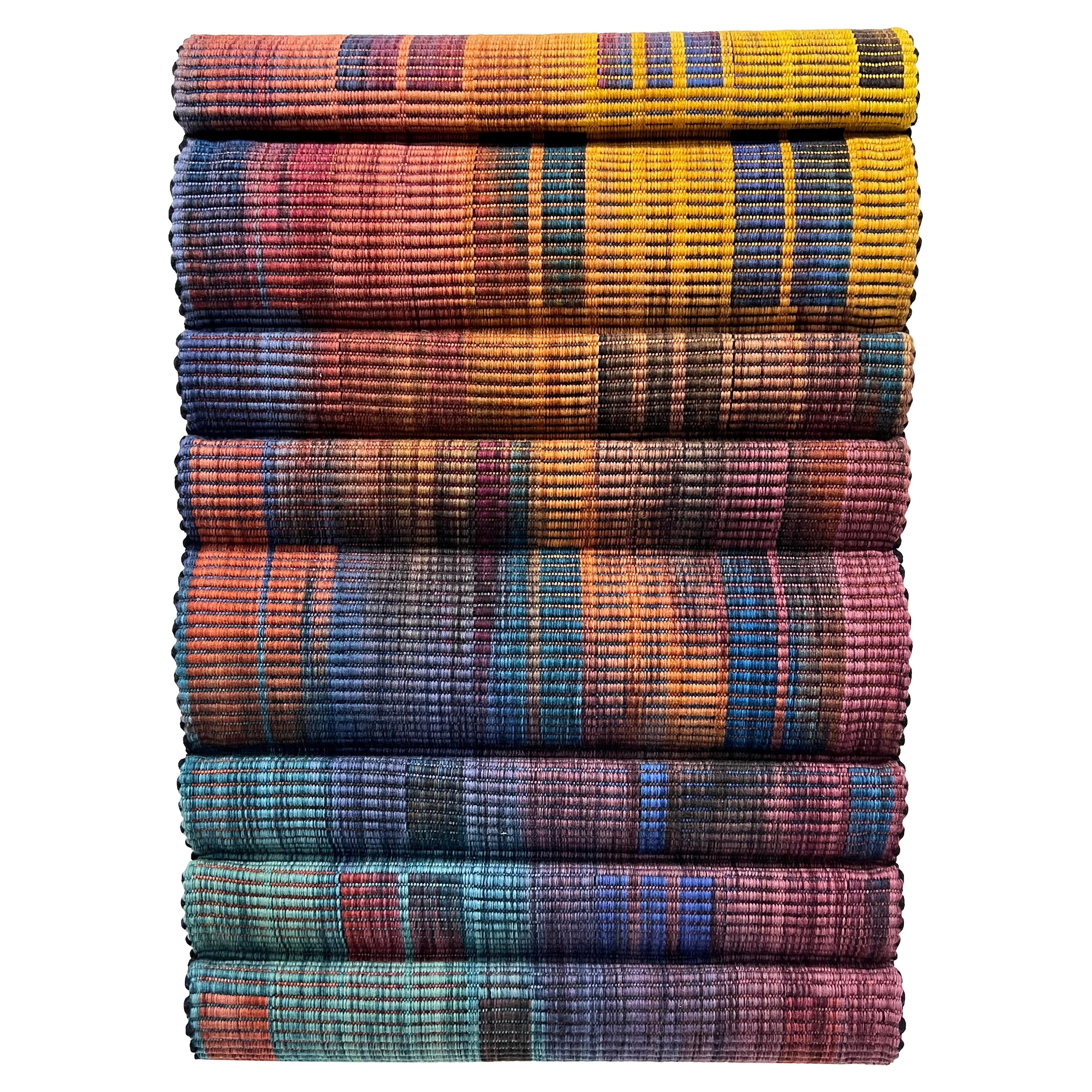 John Gunther "Days End' Sculptural Woven Fabric Wall Art Tapestry, 1999