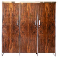 John Hagemann Three-Door Walnut Wardrobe for Thonet-Mundus, Early 1930s