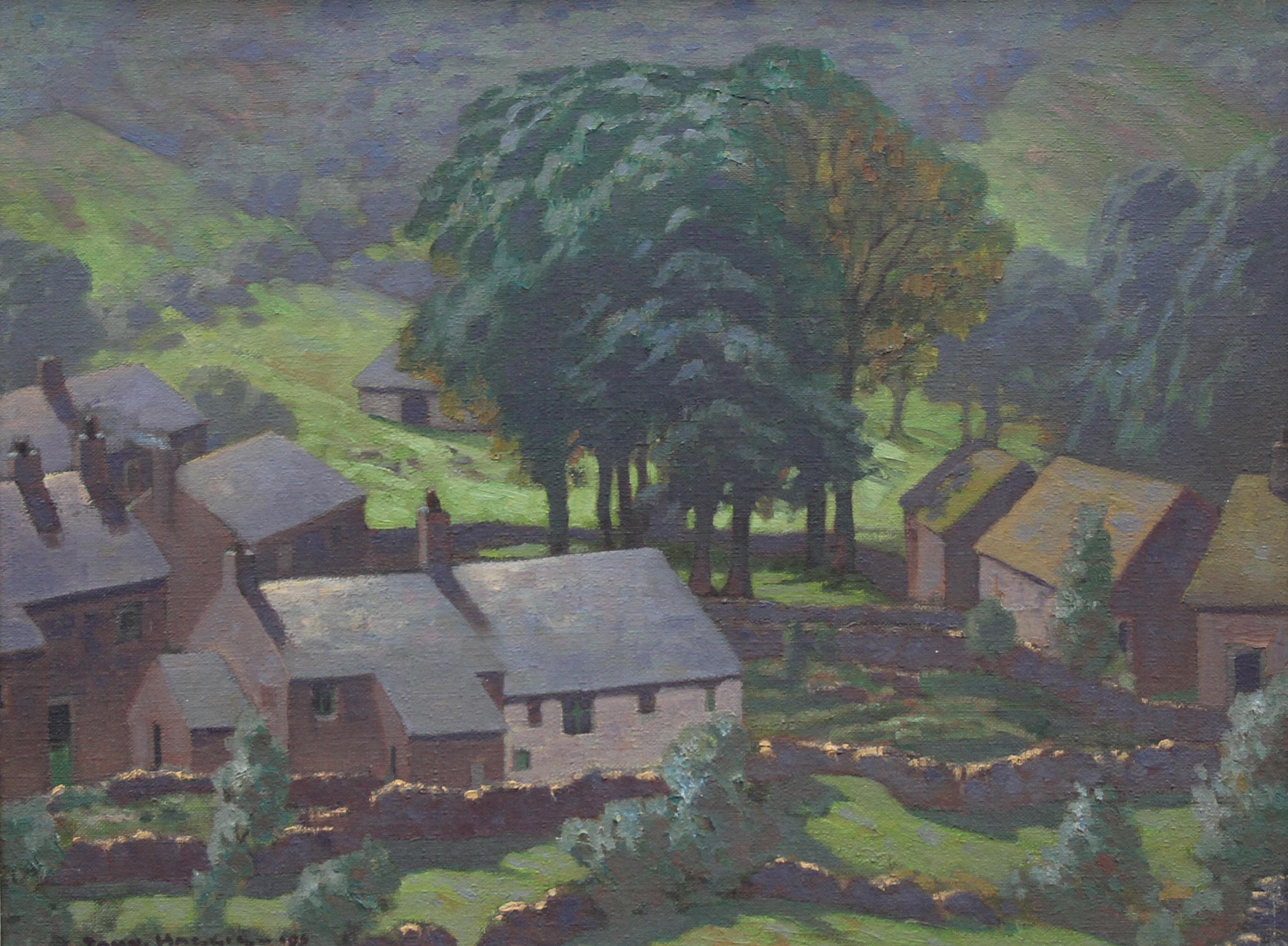 Lake District - British art 30s Post Impressionist summer landscape oil painting 3