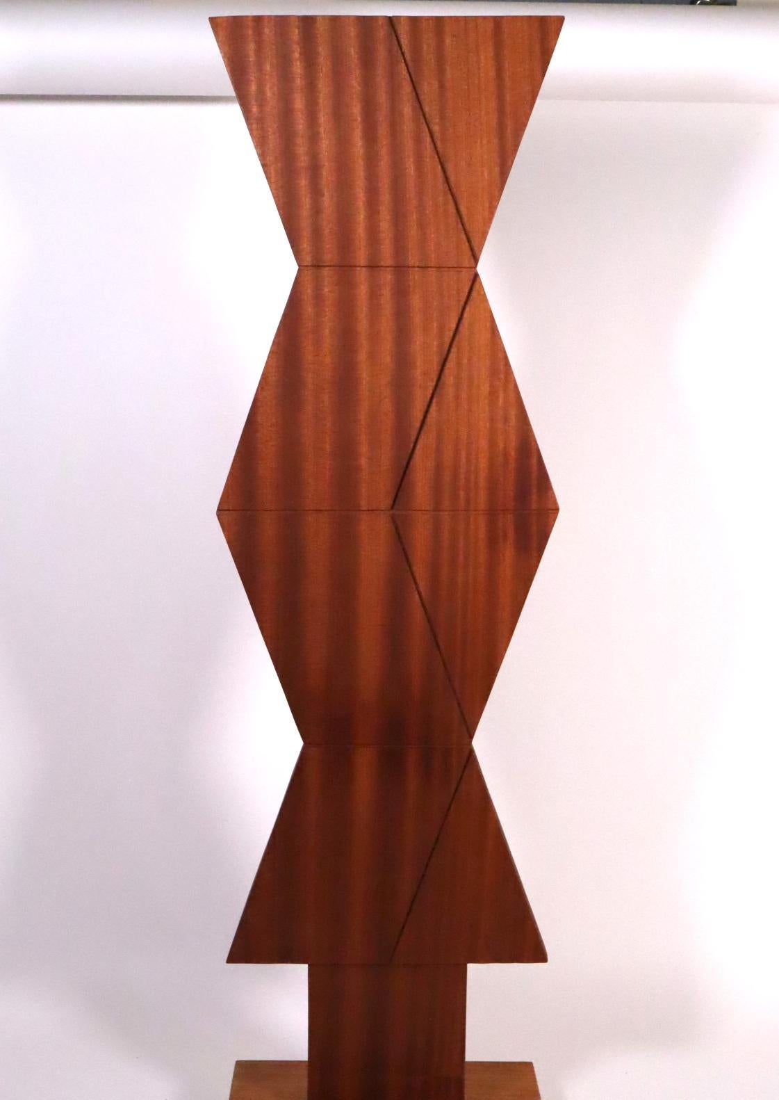 Wood Sculpture 1971 abstract geometric illusion INVENTORY CLEARANCE SALE For Sale 3