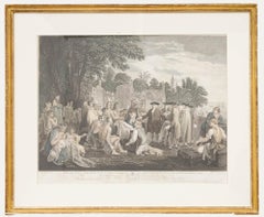 Hall nach West – Stich von 1775, William Penns Vertrag mit den Indianern