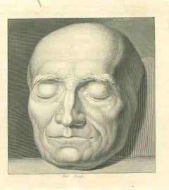 Used Head of a Man - Original Etching by John Hall - 1810