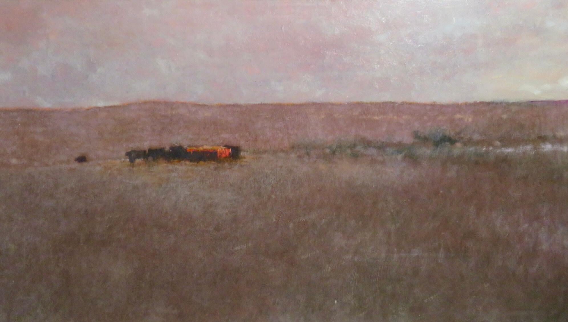 Original SCOTTISH Impressionist Ölgemälde KATZENFÜTTERUNG IM WINTER GALLOWAY (Post-Impressionismus), Painting, von John Halliday