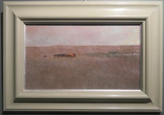 Original SCOTTISH Impressionist Oil Painting CATTLE FEEDING IN WINTER GALLOWAY