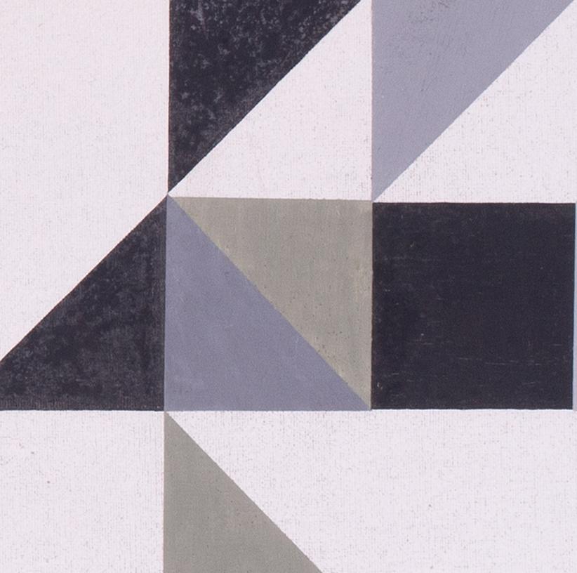 Abstract No.1 by Mid Century British artist John Hambleton Holdcroft, geometric - Abstract Geometric Painting by John Hambleton Holdcroft 