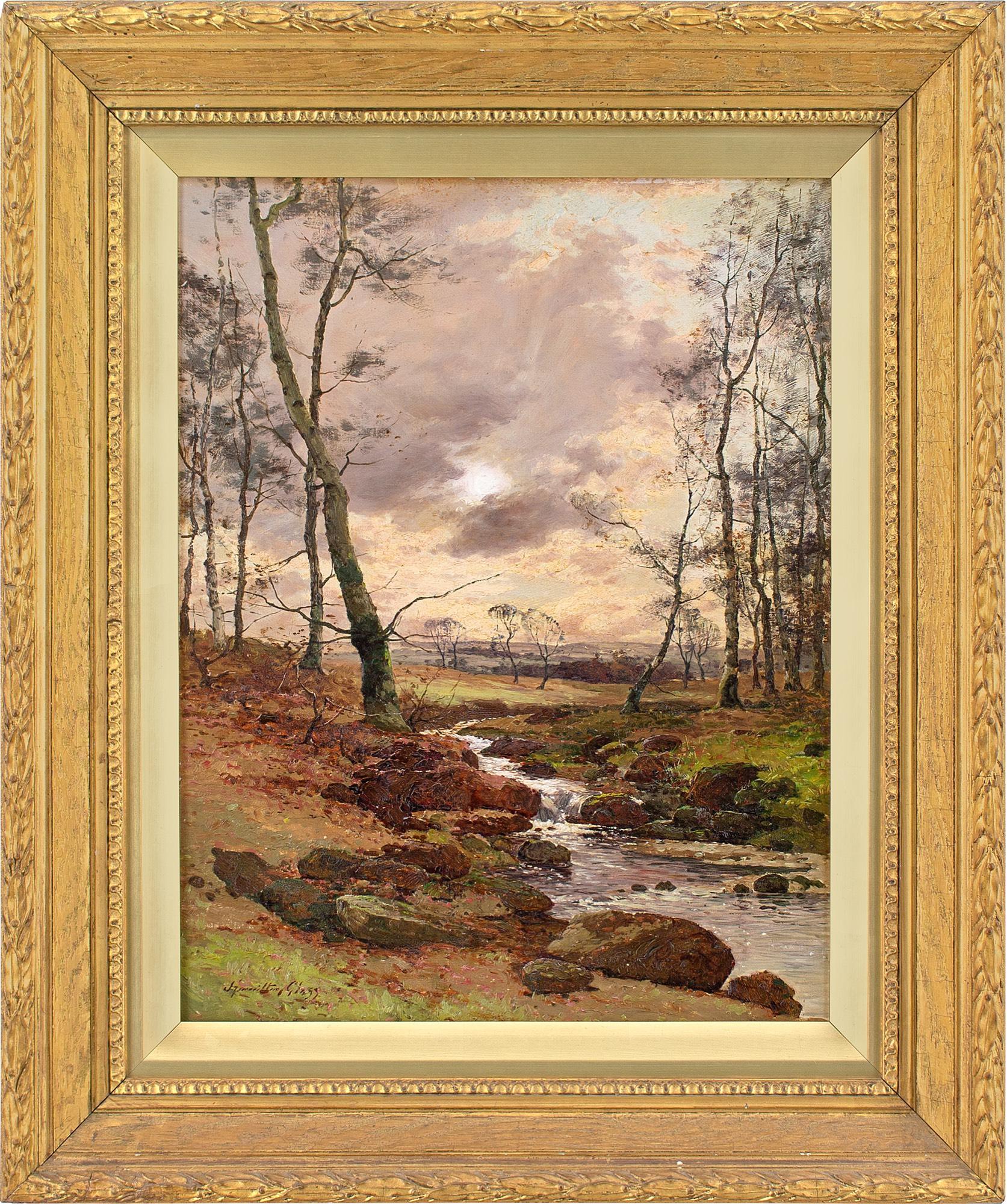 John Hamilton Glass SSA, Scottish Landscape With River, Oil Painting