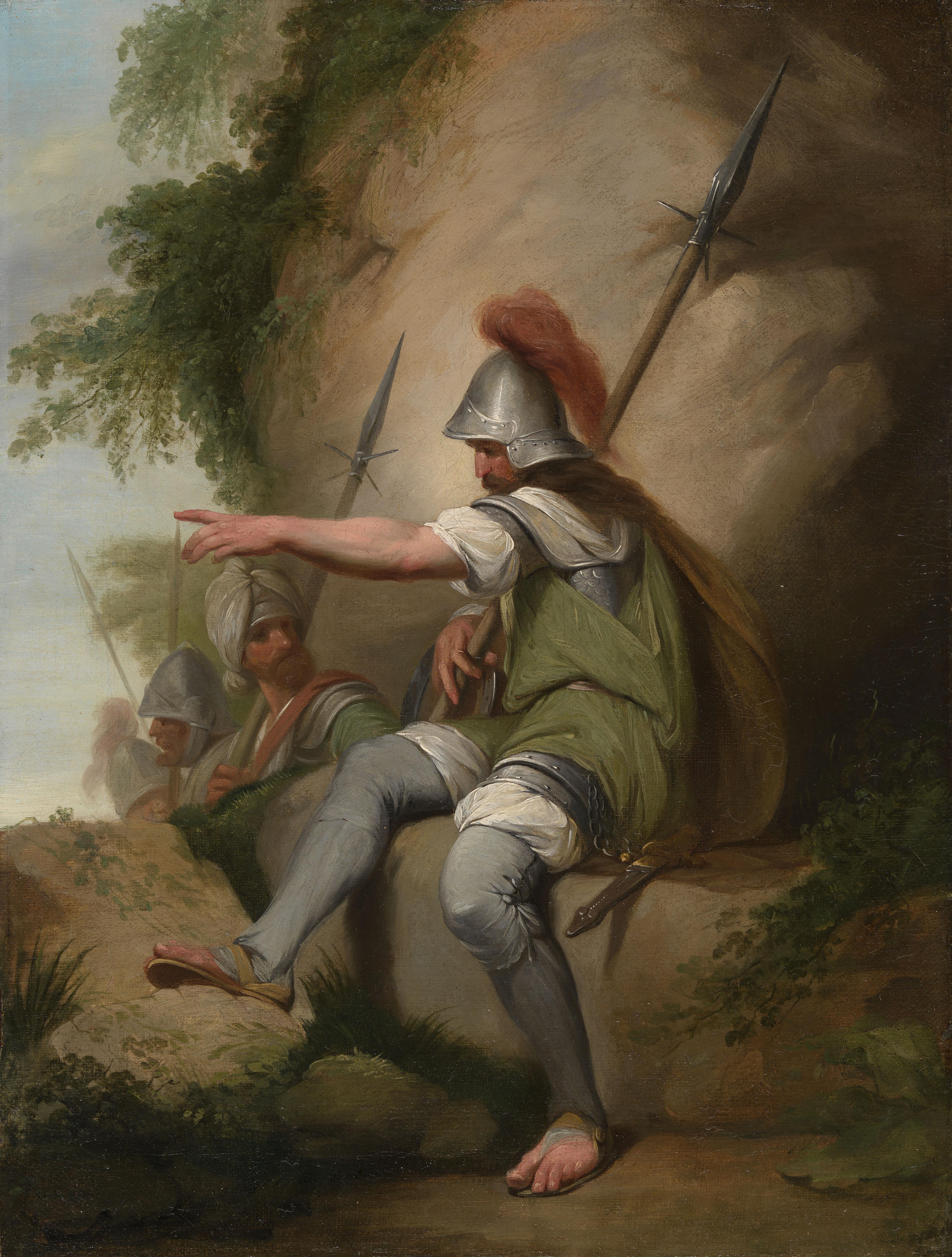 18th century painting of a bandit taking up his post - Painting by John Hamilton Mortimer