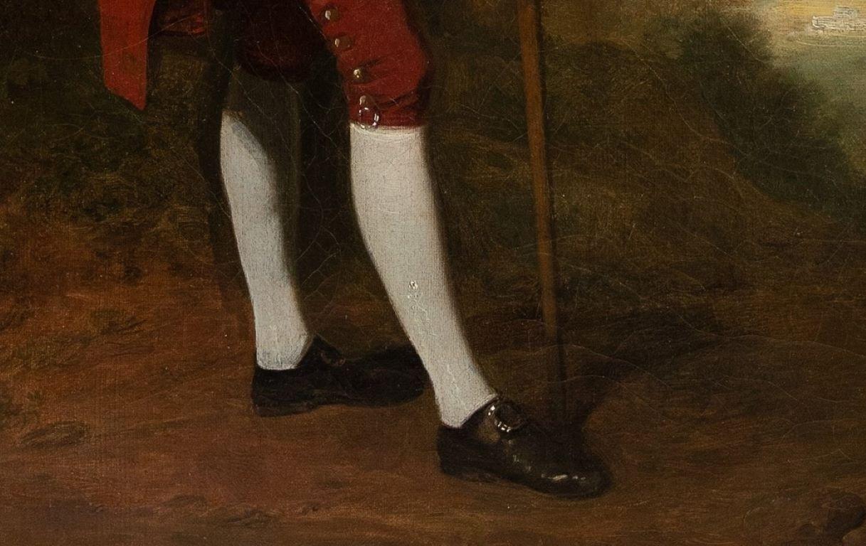 Ein englisches Porträt von James Stanley aus dem 18. Jahrhundert, der in einer Landschaft im Angebot 1