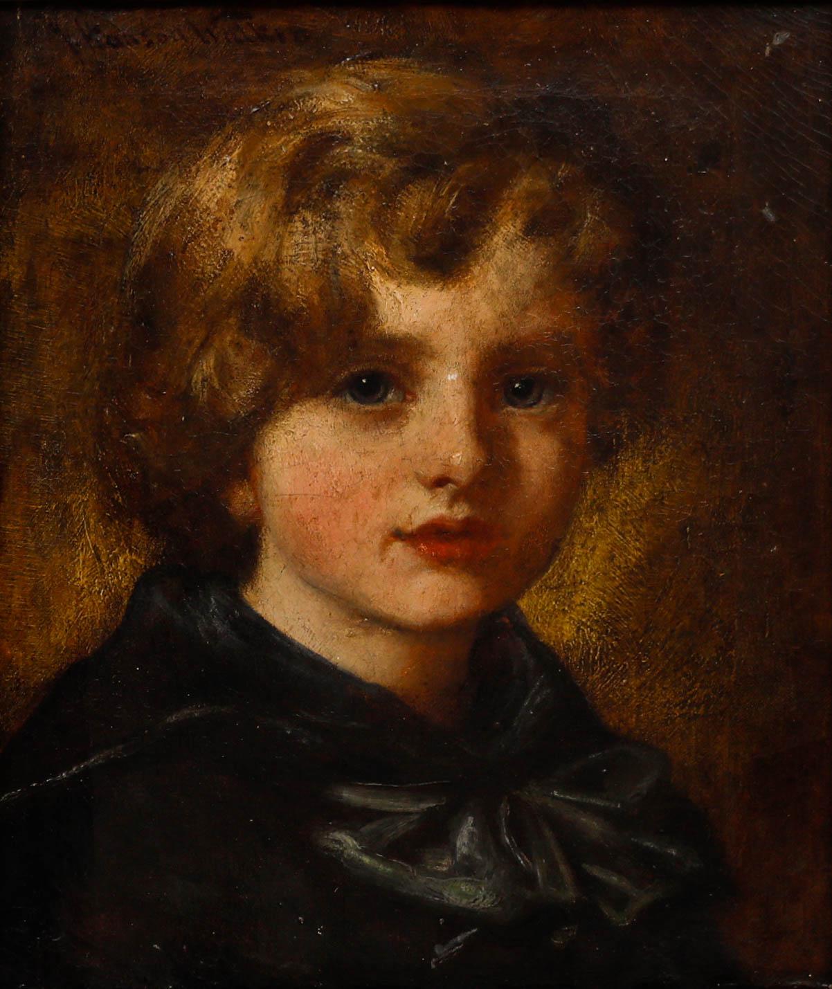 John Hanson Walker (1844-1933) - Huile du XIXe siècle, Johnnie en vente 1