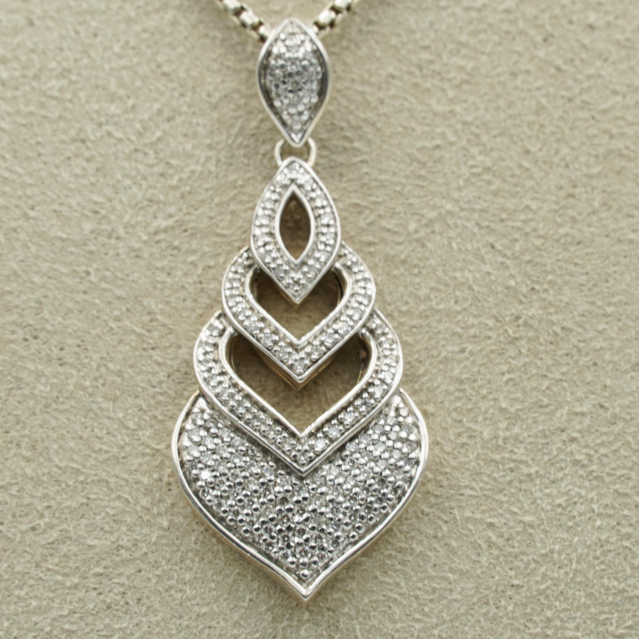 Brand new John Hardy Legends Naga Diamond Pendant crafted in Sterling Silver with 0.54ctw of diamond pave. Adjustable box chain length from 16” to 18” long.

- Designer: John Hardy
- Collection: Legends
- Sterling Silver with Diamond Pave