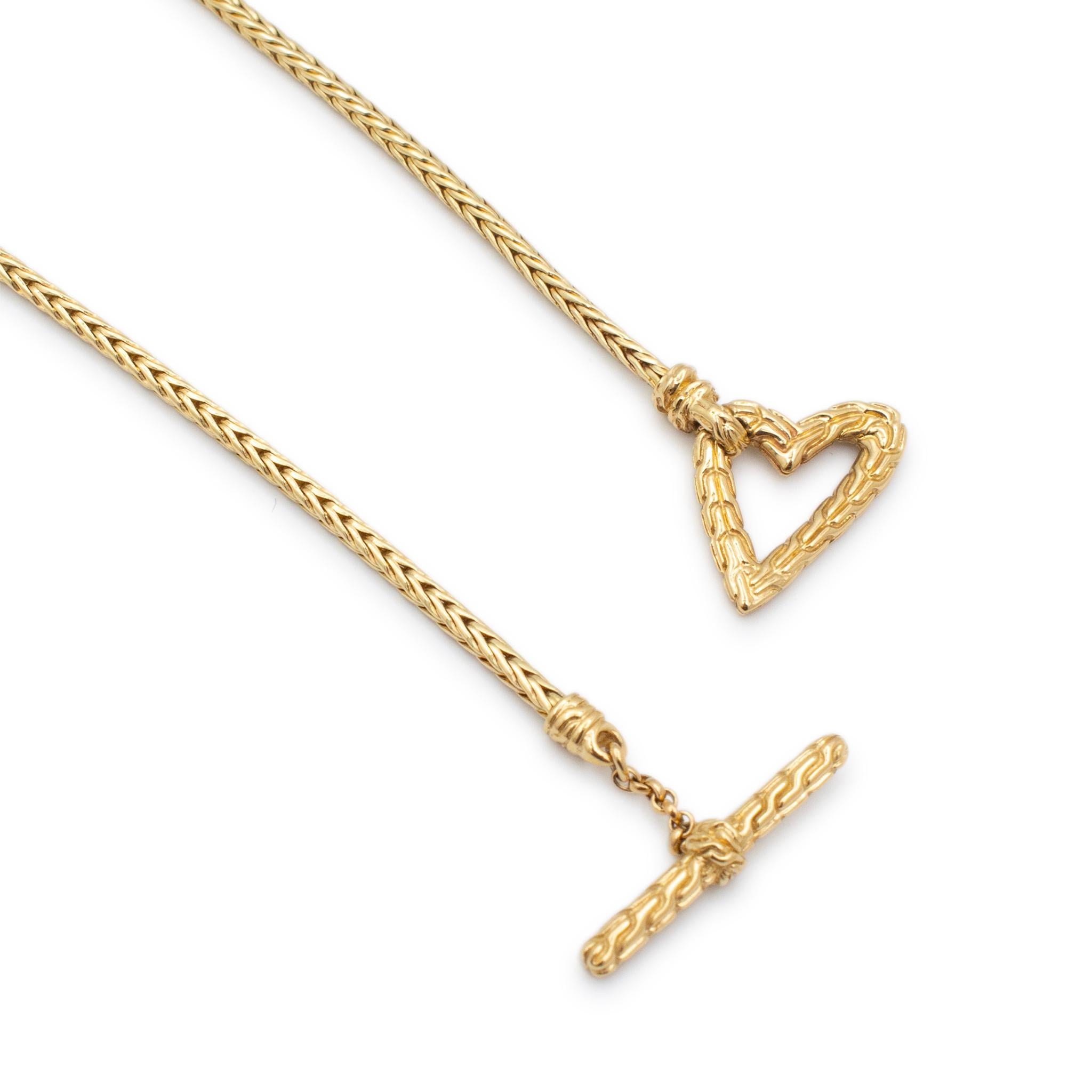 Women's John Hardy 14K Yellow Gold Classic Chain Mini Heart Pendant Necklace