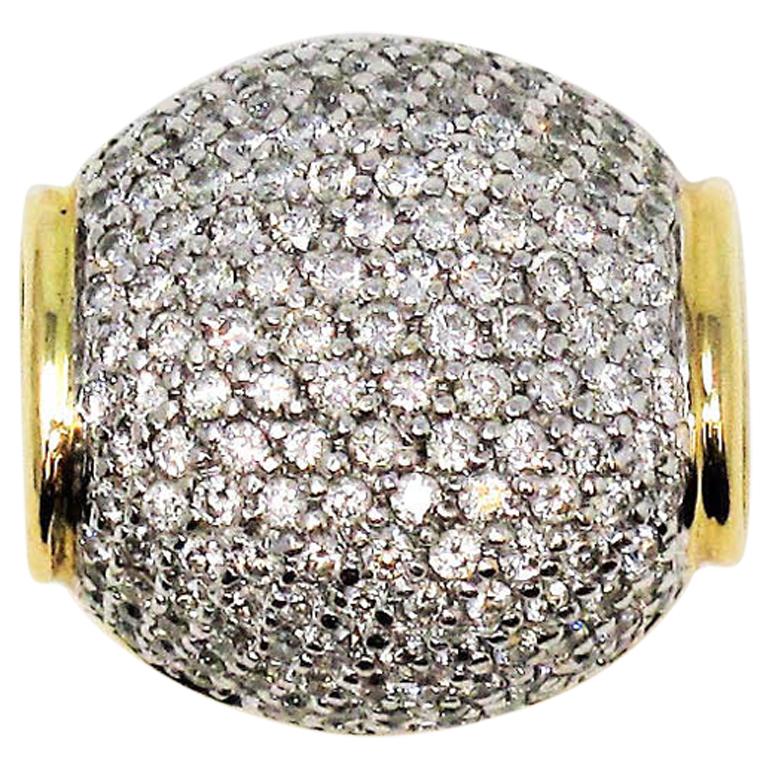 John Hardy 1.50 Carat Pave Diamond Necklace Enhancer / Pendant 18 Karat Gold