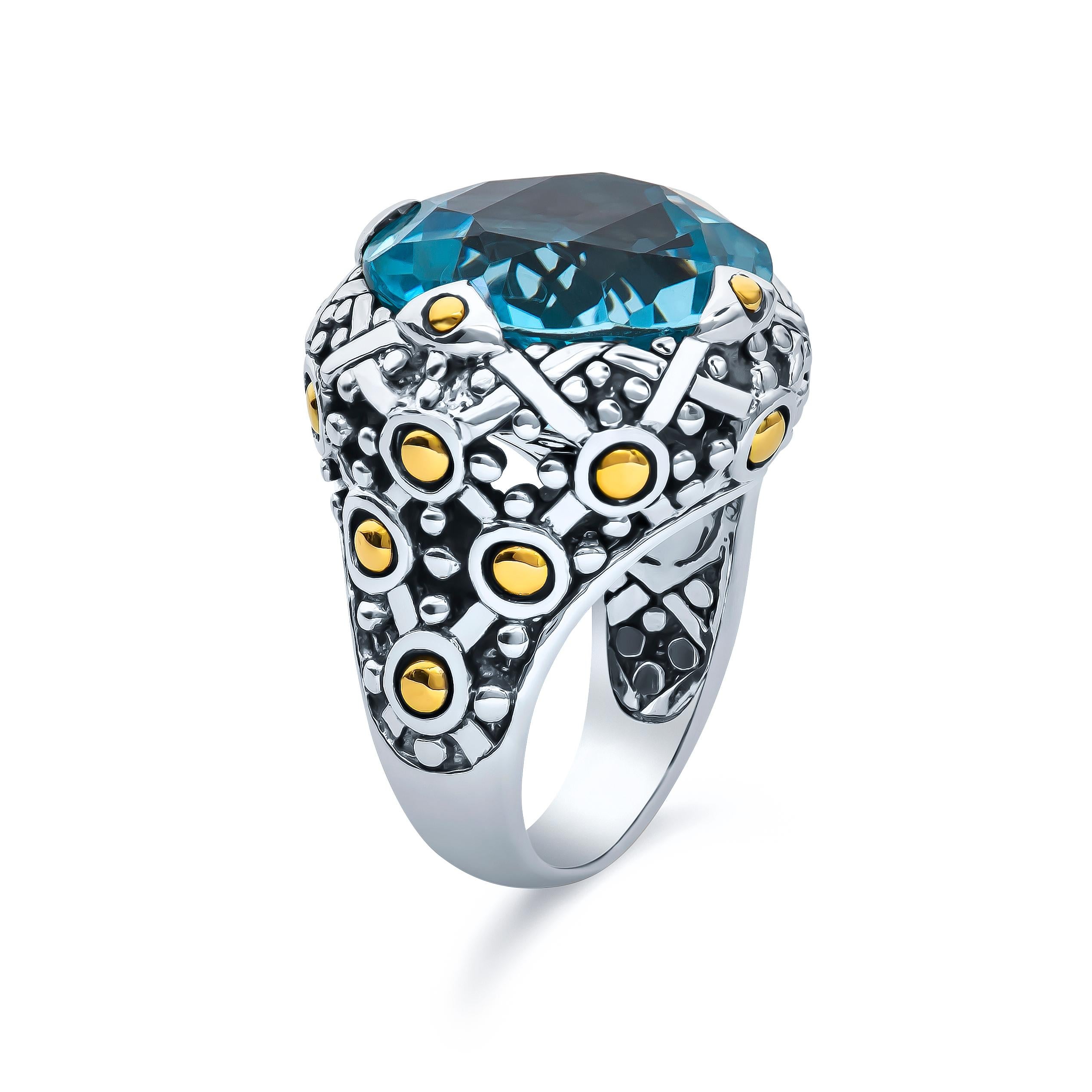 John Hardy Blue Topaz Ring in Sterling Silver For Sale at 1stDibs ...