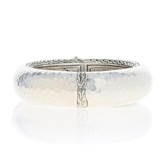 John Hardy Classic Chain Hammered Bracelet, Sterling Hinged Bangle