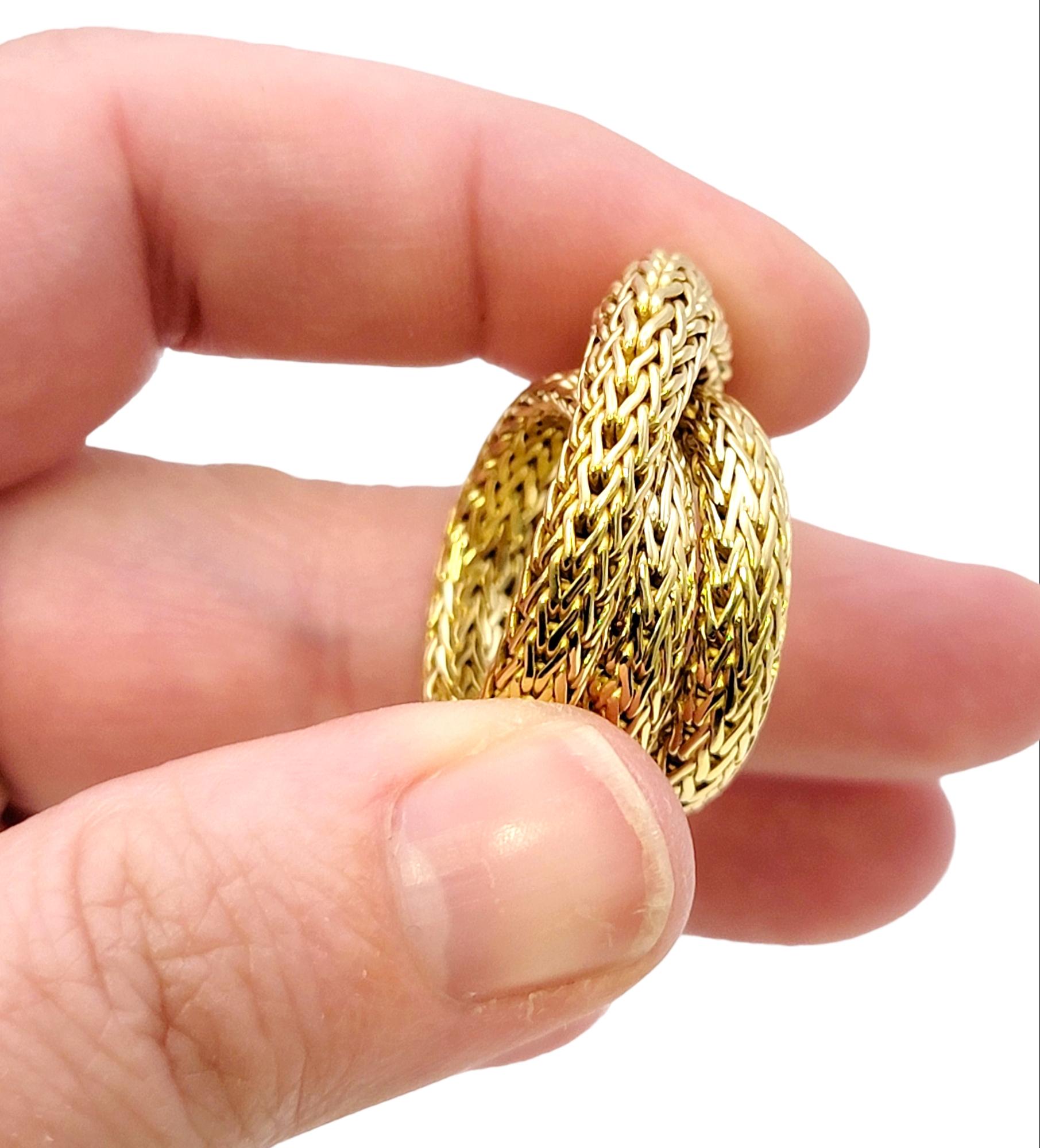 John Hardy 18 Karat Yellow Gold Chunky Twisted Woven Cocktail Ring For Sale 8