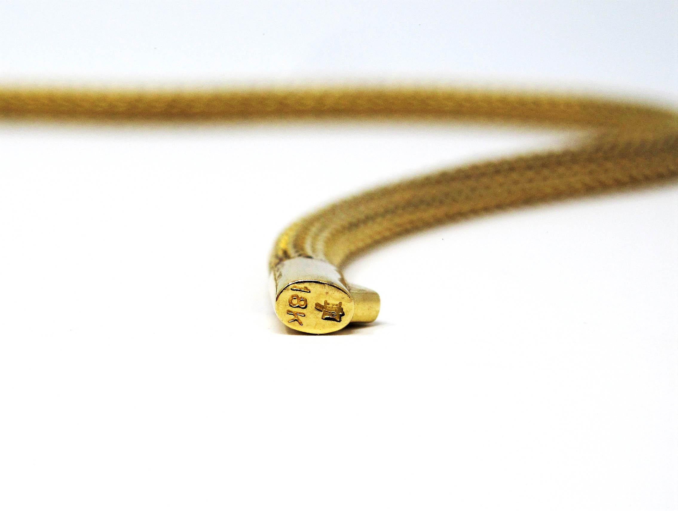 John Hardy 18 Karat Yellow Gold Classic Chain Woven Necklace 1