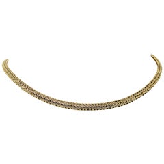 John Hardy 18 Karat Yellow Gold Classic Chain Woven Necklace