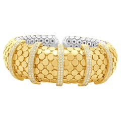 John Hardy 18k YG & Sterlingsilber gepunktete Kollektion mit Diamant Stationen