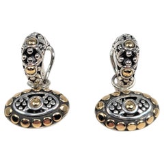 John Hardy Boucles d'oreilles à pois en or jaune 18 carats et argent sterling