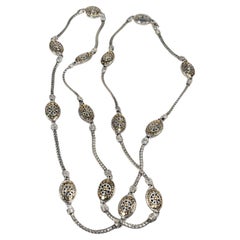 John Hardy 18 Karat Gelbgold Sterlingsilber Dot Halskette