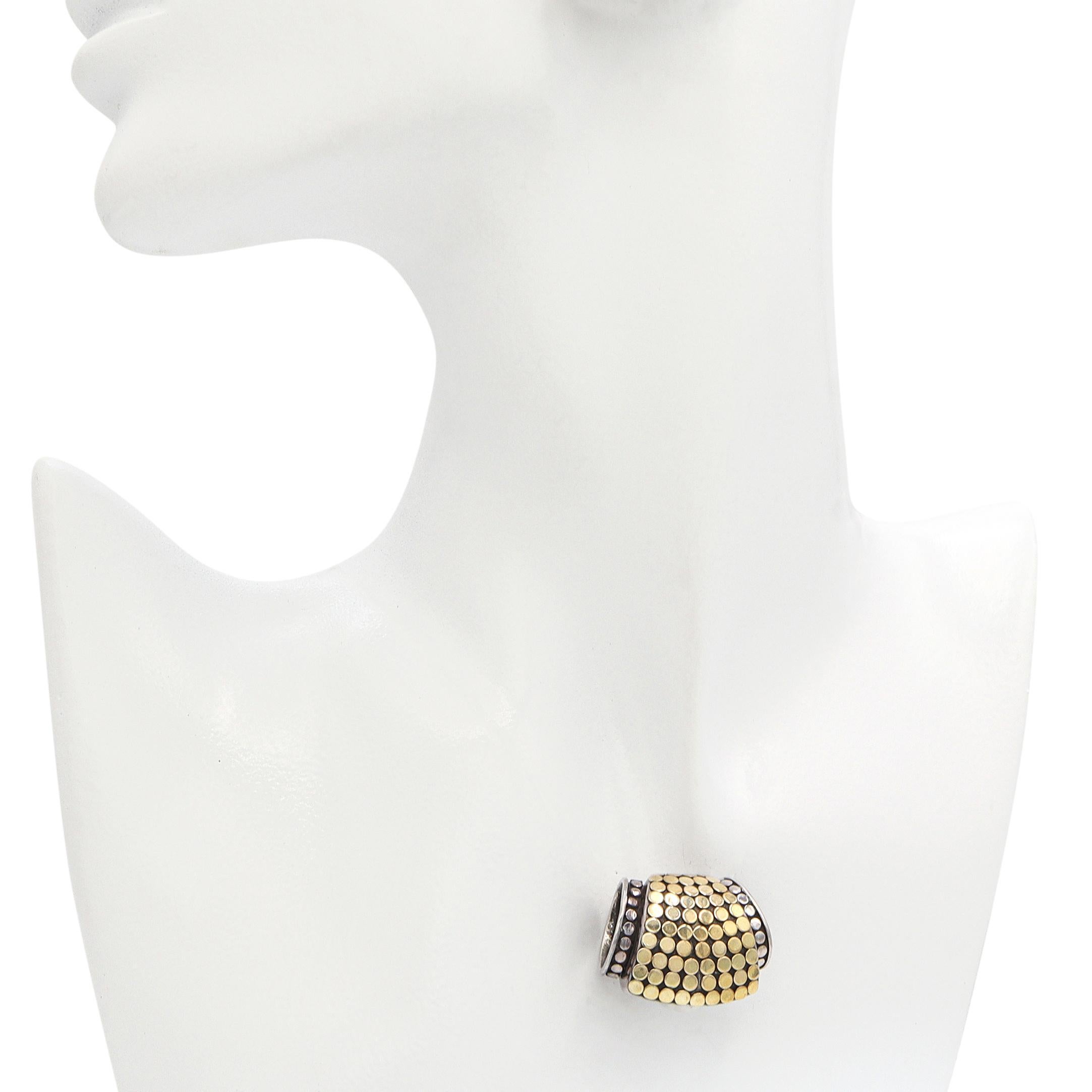 John Hardy, ciondolo in oro 18 carati e argento Sterling Dot Dot Collection Enhancer In condizioni buone in vendita a New York, NY