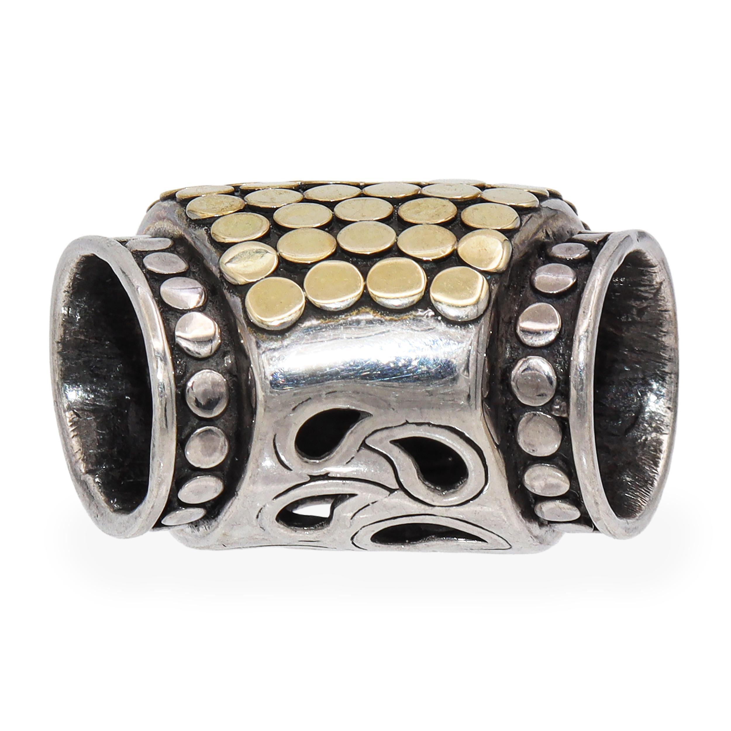 John Hardy, ciondolo in oro 18 carati e argento Sterling Dot Dot Collection Enhancer in vendita 1
