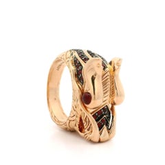 John Hardy 18k Rose Gold Detailed Heavy Dragon Head Ring