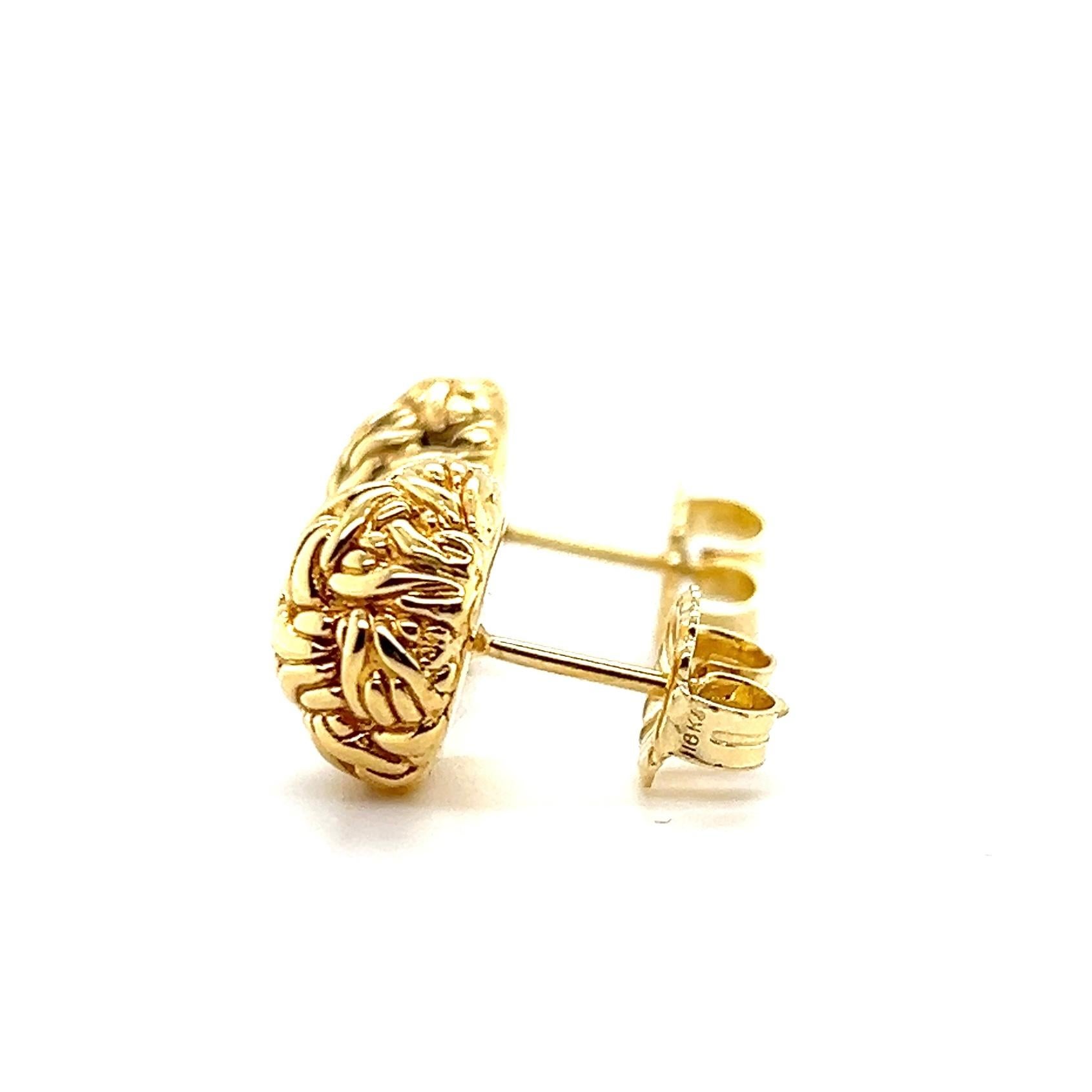 John Hardy Boucles d'oreilles Ball and Ball en or jaune 18 ct. Bon état - En vente à Towson, MD
