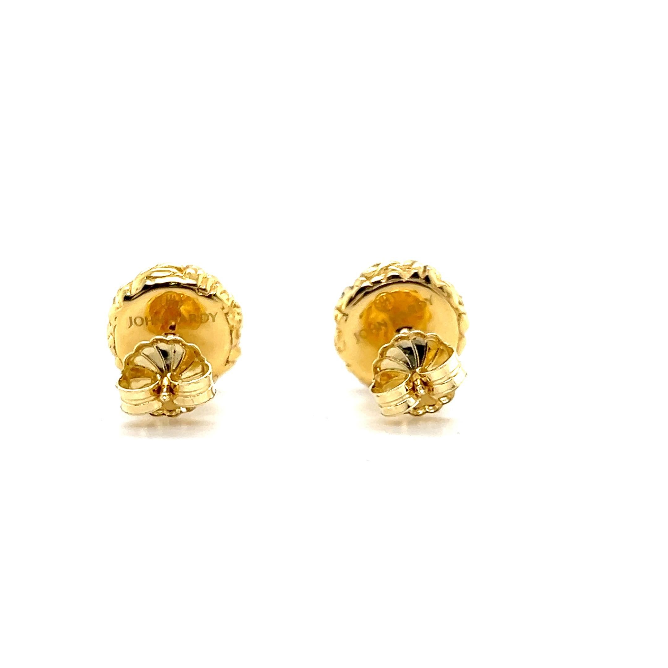 John Hardy Boucles d'oreilles Ball and Ball en or jaune 18 ct. en vente 1
