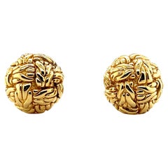 John Hardy - Orecchini con catena classica e nodo a sfera in oro giallo 18 ct.