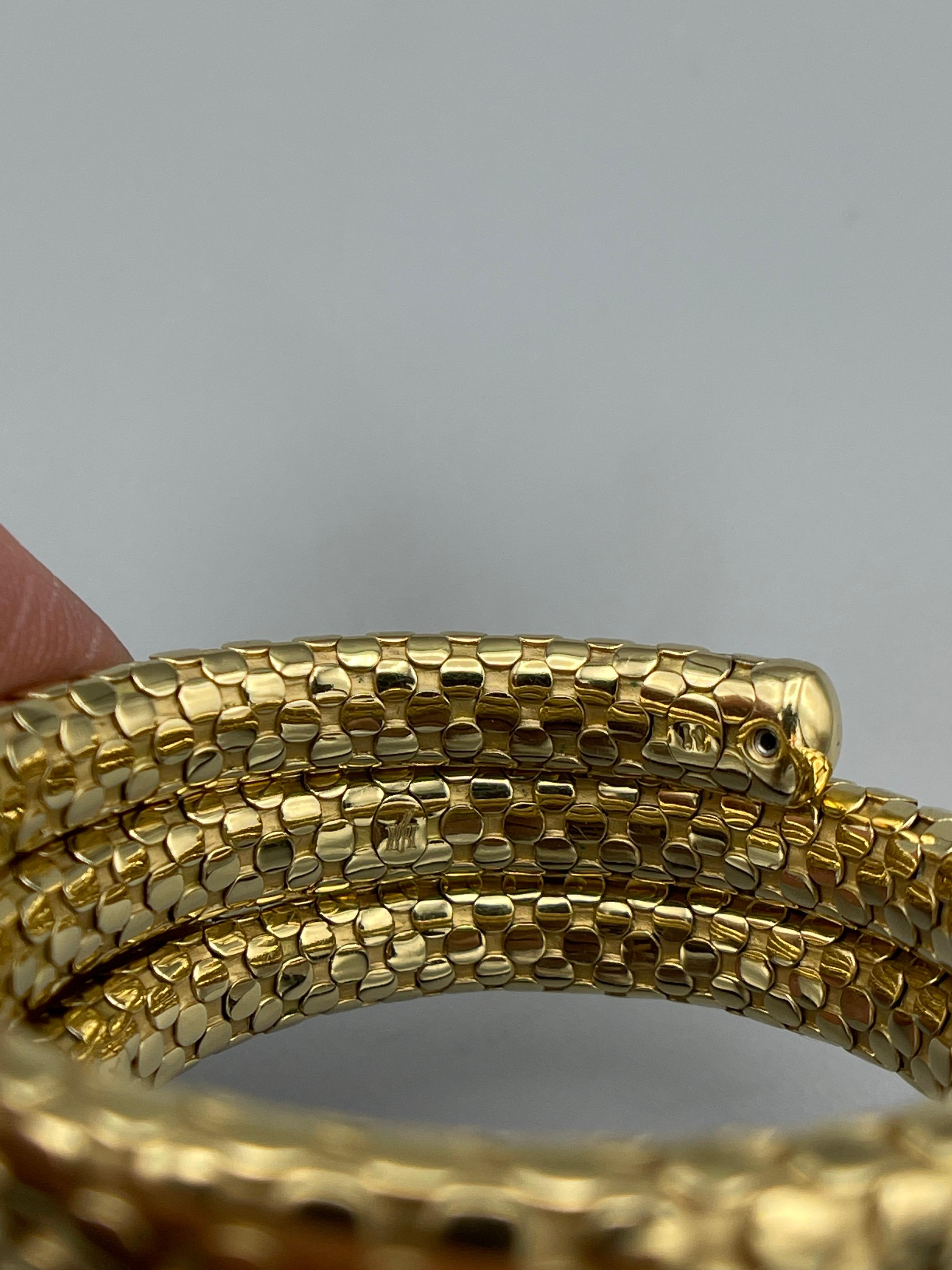 John Hardy 18k Gelbgold gepunktetes Spiral-Armband 3
