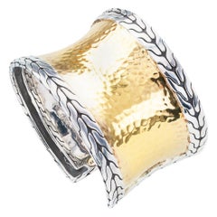 John Hardy 22 Karat Gold Sterling Silver Cuff Bracelet