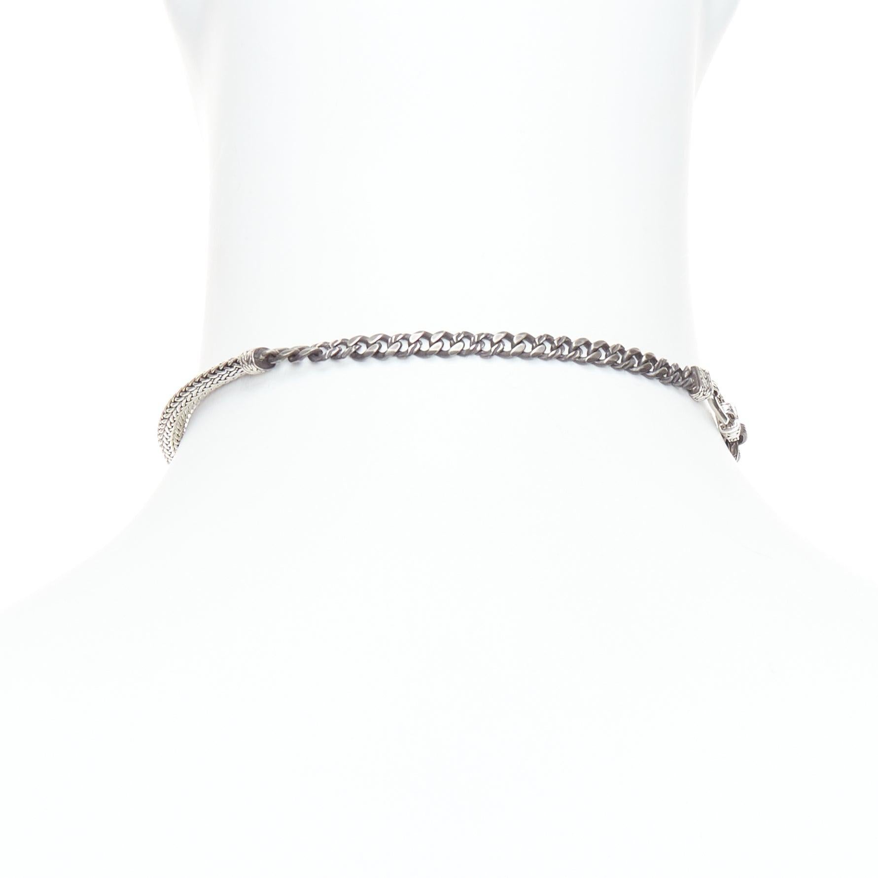 JOHN HARDY Collar corto de gargantilla con cadena de cobre desparejada de plata 925 1