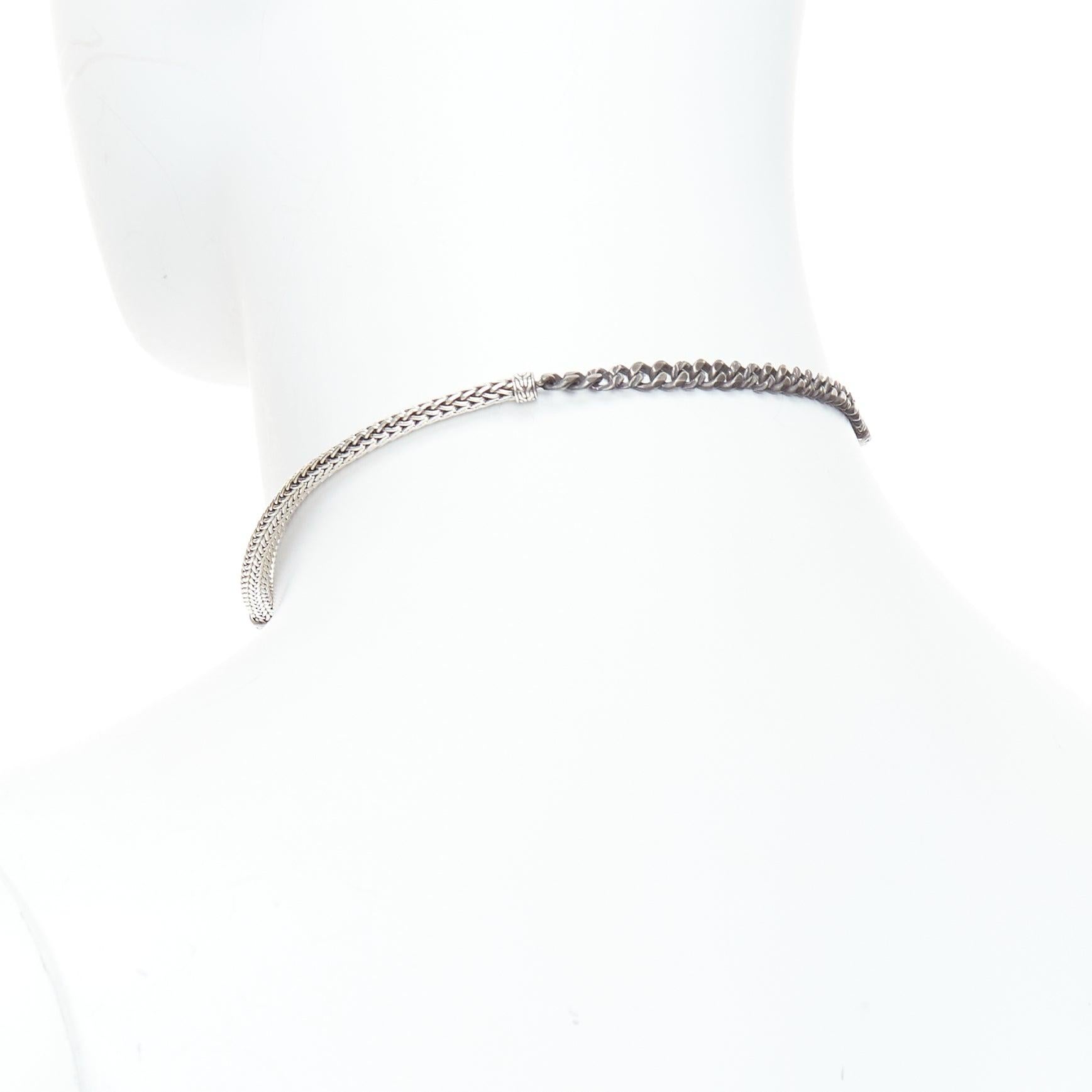 JOHN HARDY Collar corto de gargantilla con cadena de cobre desparejada de plata 925 2