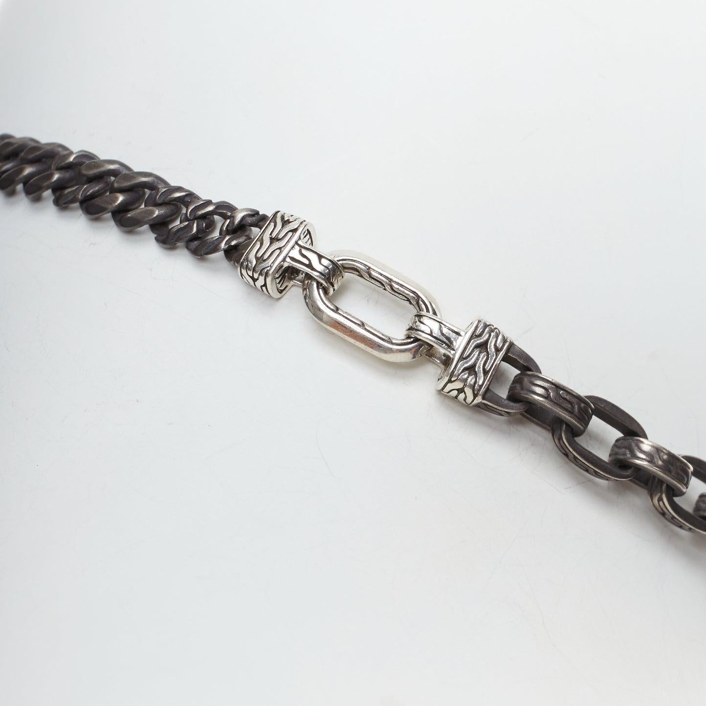 JOHN HARDY Collar corto de gargantilla con cadena de cobre desparejada de plata 925 3