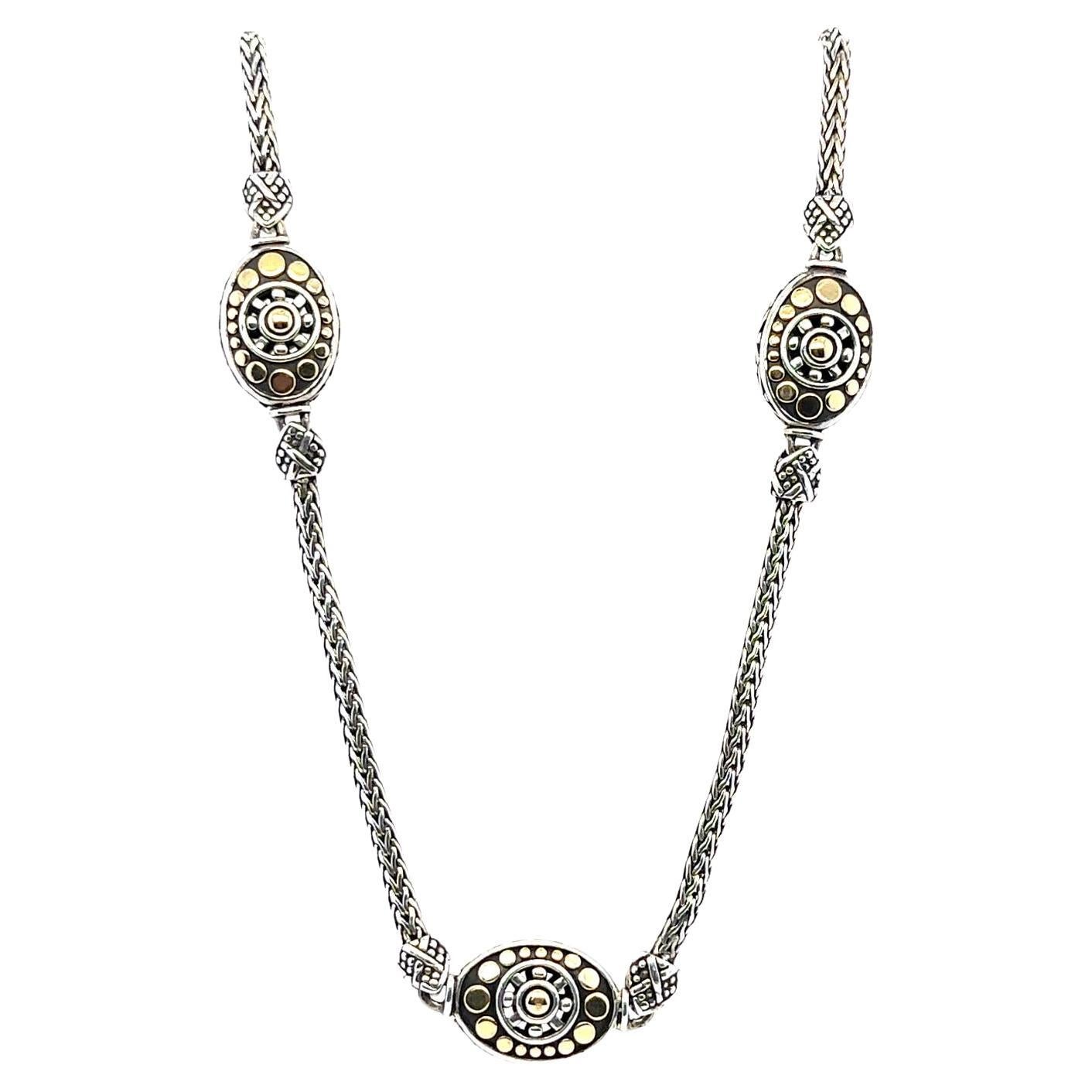 Collier John Hardy en argent 925 et or jaune 18 carats