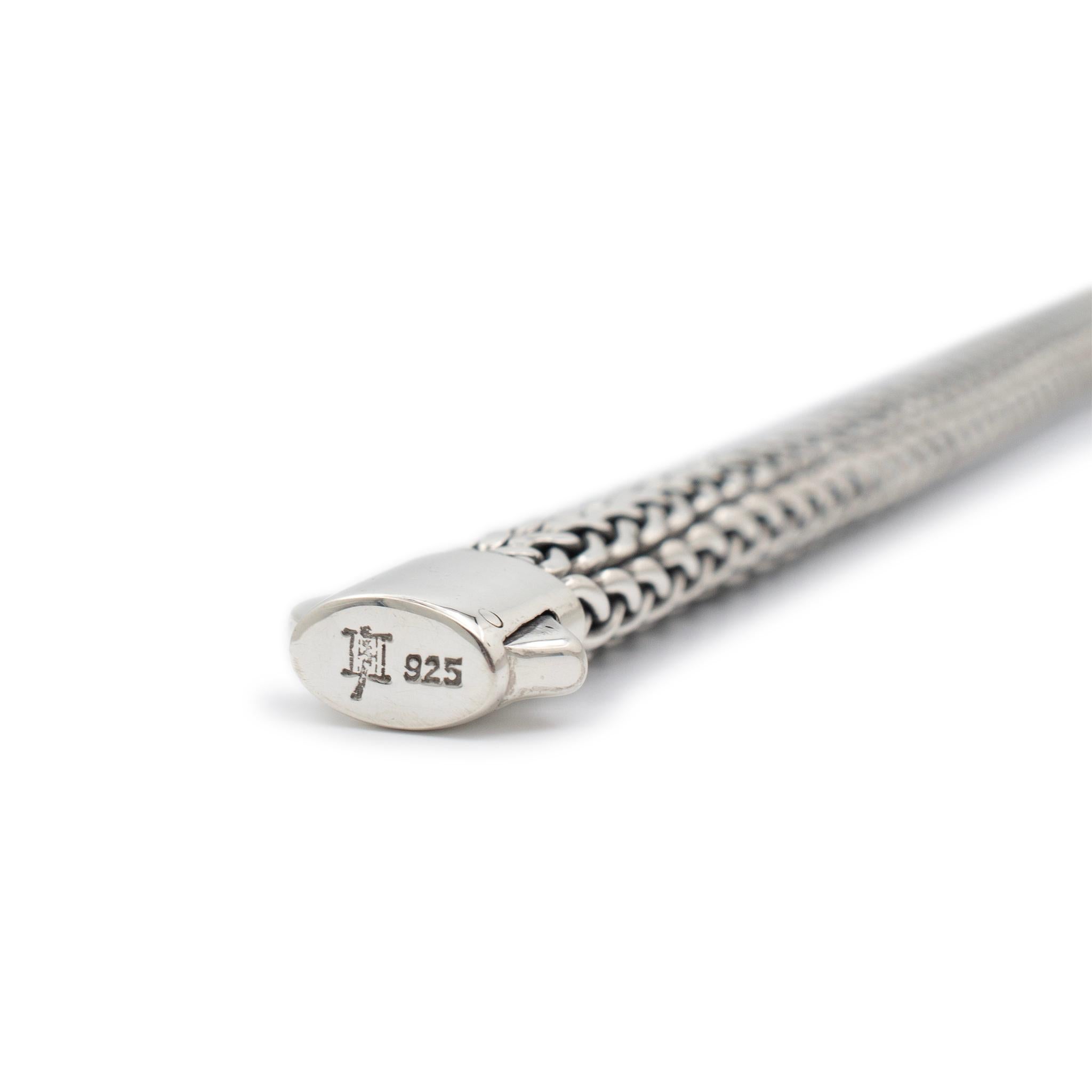 Men's John Hardy 925 Sterling Silver 10.5mm Icon Chain Bracelet For Sale