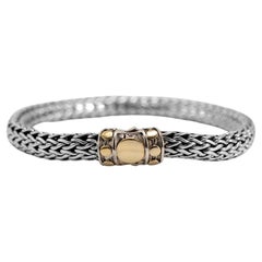 John Hardy 925 Sterlingsilber & 18K Gelbgold Medium Dot-Armband