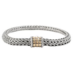 John Hardy 925 Sterling Silver & 18K Yellow Gold Medium Icon Dot Bracelet