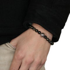 John Hardy Apache Gold Classic Chain Bead Bracelet Sterling Silver Men's
