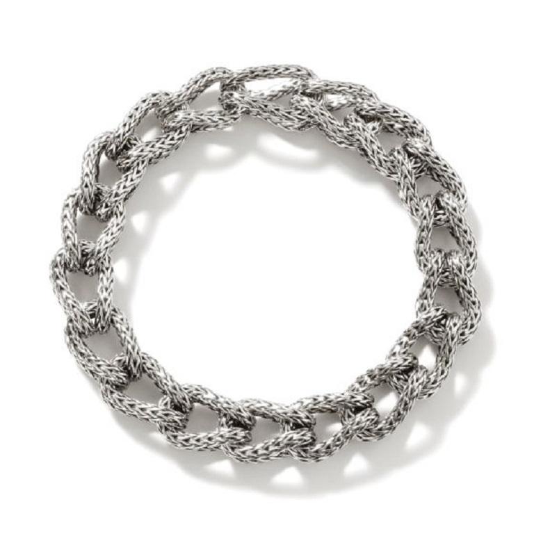 John Hardy Asli Classic Silver Chain Link Bracelet BU900770XUM For Sale 1