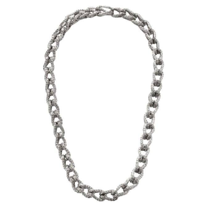 John Hardy Asli Classic Silver Link Chain Necklace NB900770X18 For Sale
