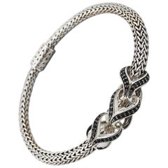 John Hardy Asli Classic Chain Black Sapphire Station Link Bracelet