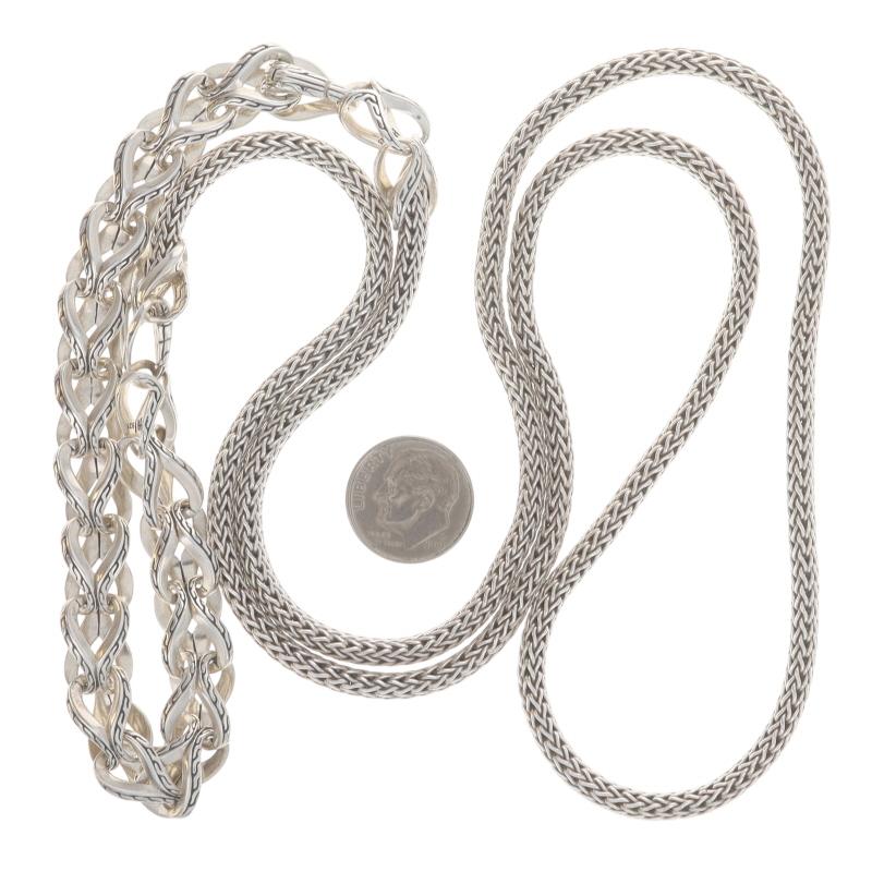 John Hardy Asli Catena Classica Trasformabile Collana e Bracciale 36