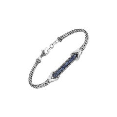 John Hardy Asli Link ID Bracelet with Blue Sapphire BBS905704BSPXM