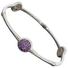 John Hardy Bamboo Amethyst Bangle Bracelet