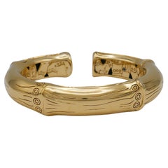 Retro John Hardy Bamboo Gold Bangle Bracelet