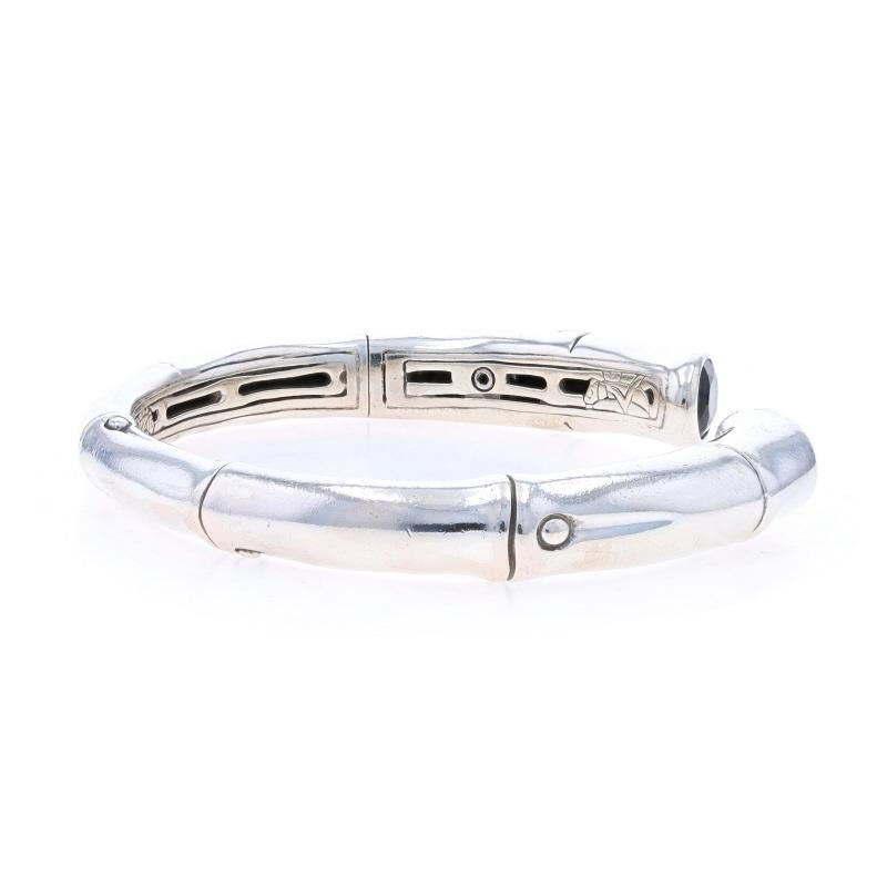 John Hardy Bracciale in bambù e onice con cerniera 6 1/2
